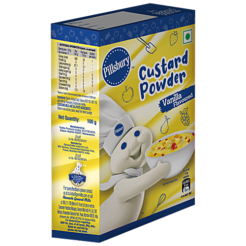 Pillsbury Custard Powder - Vanilla Flavour, 100 g Carton 