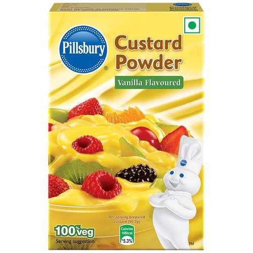 Pillsbury Custard Powder - Vanilla Flavour, 100 g Carton 
