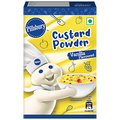 Pillsbury Custard Powder - Vanilla Flavour, 100 g Carton 