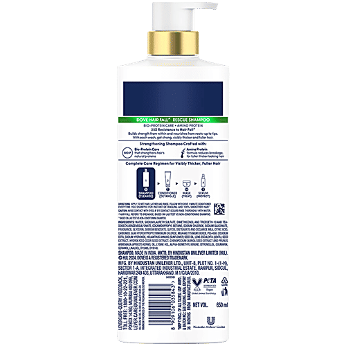 Dove Hair Fall Rescue Shampoo, 650 ml  With Bio-Protein Care & Amino Protein
