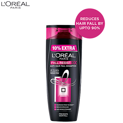 Loreal Paris Fall Resist 3X Anti-Hairfall Shampoo, 75 ml Bottle