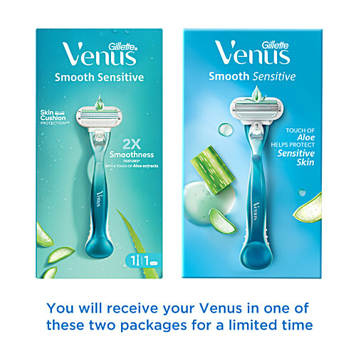 Gillette Venus Hair Removal Razor - With Aloe Extracts, For Women, 1 pc  No Strong Chemicals