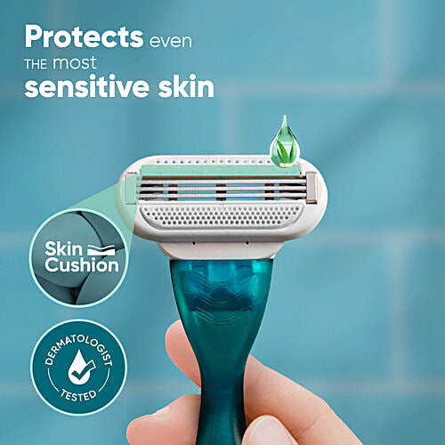 Gillette Venus Hair Removal Razor - With Aloe Extracts, For Women, 1 pc  No Strong Chemicals