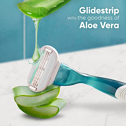 Gillette Venus Hair Removal Razor - With Aloe Extracts, For Women, 1 pc  No Strong Chemicals