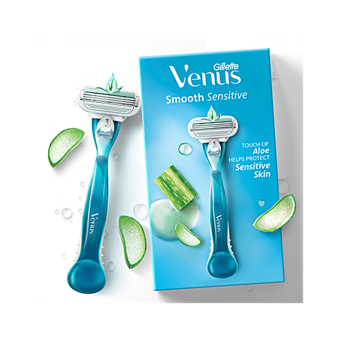 Gillette Venus Hair Removal Razor - With Aloe Extracts, For Women, 1 pc  No Strong Chemicals