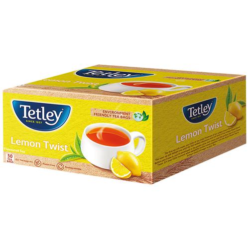 Tetley Black Tea - Lemon Twist, Zesty Flavour, Refreshing Taste, 100 g (50 Bags x 2 g each) 