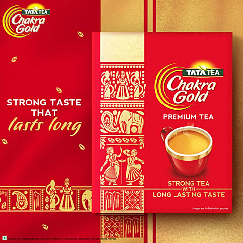 Tata Tea Chakra Gold Premium Tea - Strong Flavour, 250 g  Dust Tea, Black Tea, With Long Lasting Taste