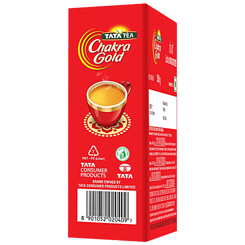 Tata Tea Chakra Gold Premium Tea - Strong Flavour, 250 g  Dust Tea, Black Tea, With Long Lasting Taste