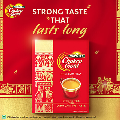 Tata Tea Chakra Gold Premium Tea - Strong Flavour, 250 g  Dust Tea, Black Tea, With Long Lasting Taste