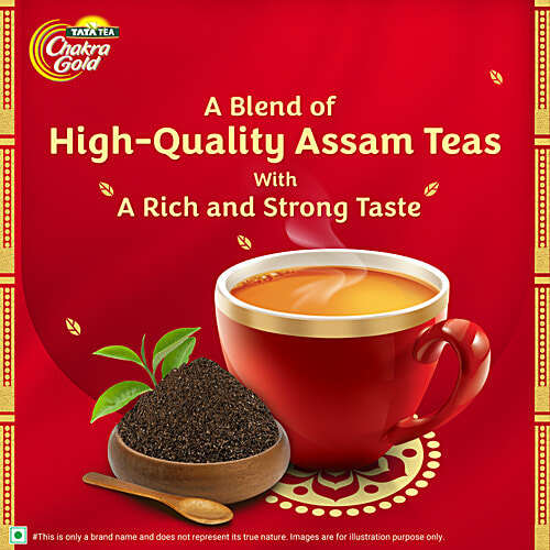 Tata Tea Chakra Gold Premium Tea - Strong Flavour, 250 g  Dust Tea, Black Tea, With Long Lasting Taste