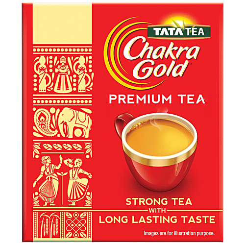 Tata Tea Chakra Gold Premium Tea - Strong Flavour, 250 g  Dust Tea, Black Tea, With Long Lasting Taste