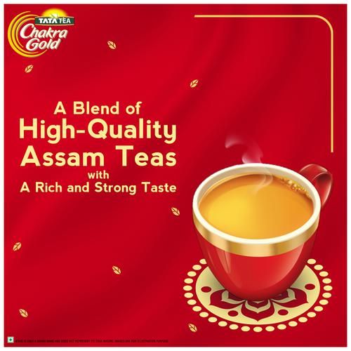 Tata Tea Chakra Gold Premium Tea - Strong Flavour With Long Lasting Taste, 500 g  Dust Tea, Black Tea
