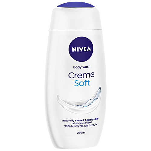 Nivea Creme Soft Body Wash - With Almond Oil & Mild Scent, pH Balanced, For Soft Skin, 250 ml