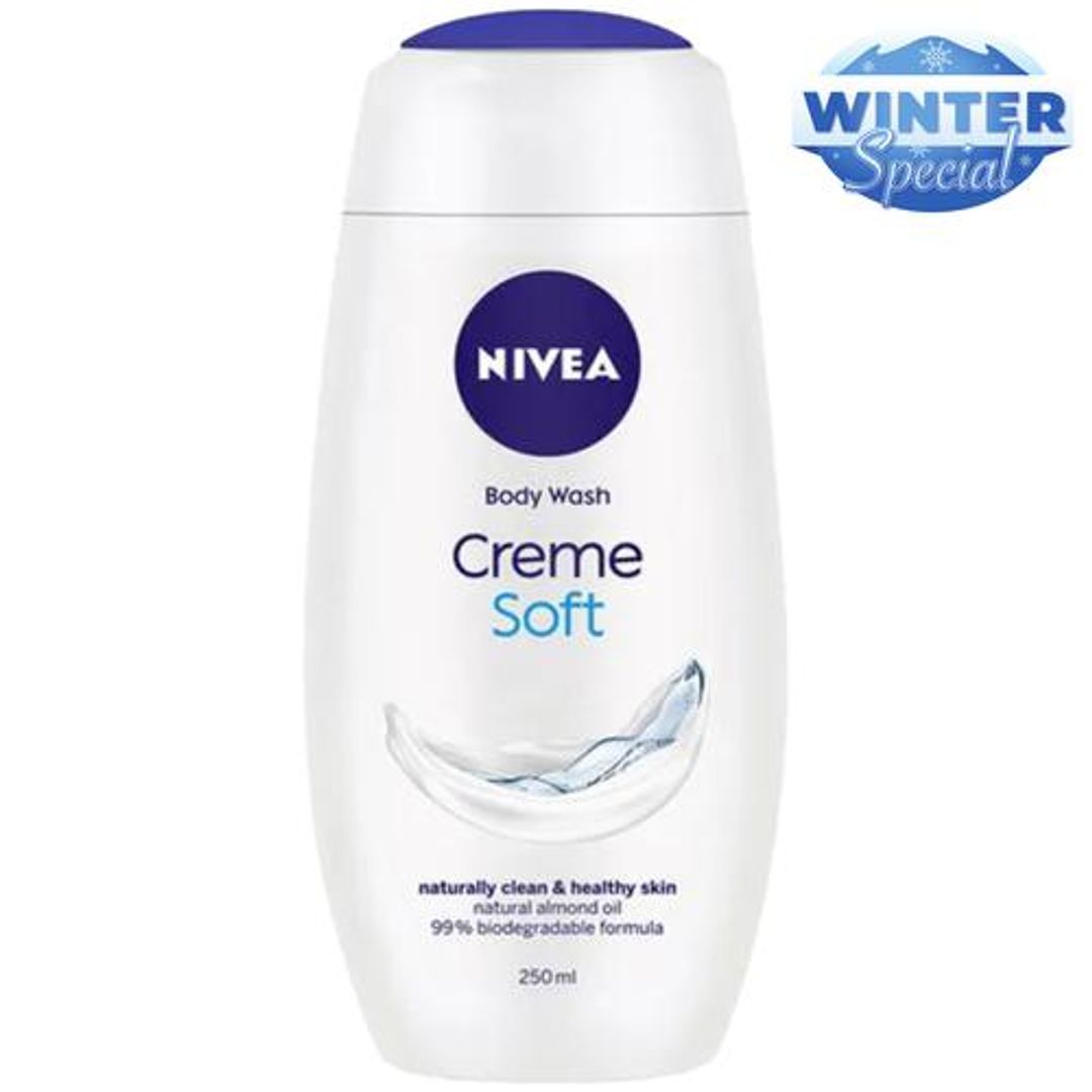 NIVEA Creme Soft Body Wash - With Almond Oil & Mild Scent, pH Balanced, For Soft Skin, 250 ml 
