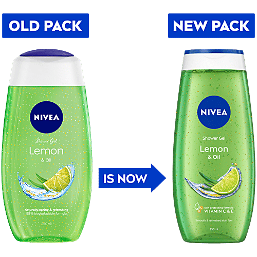 Nivea Lemon & Oil Shower Gel - With Refreshing Scent, pH Balanced, Moisturising, 250 ml  