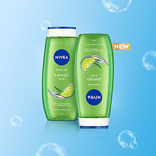 Nivea Lemon & Oil Shower Gel - With Refreshing Scent, pH Balanced, Moisturising, 250 ml  