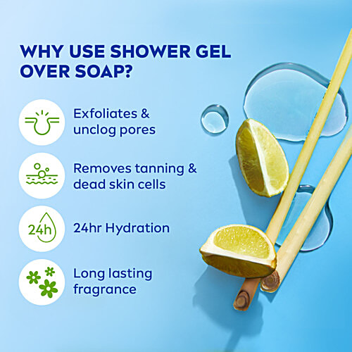 Nivea Lemon & Oil Shower Gel - With Refreshing Scent, pH Balanced, Moisturising, 250 ml  