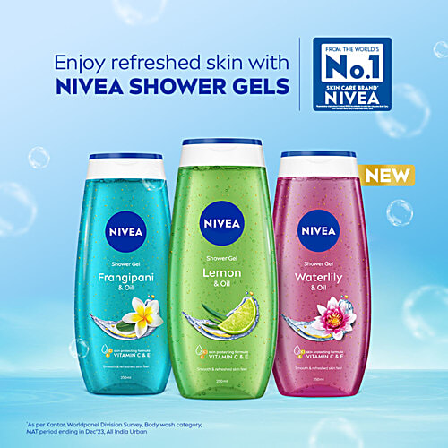 Nivea Lemon & Oil Shower Gel - With Refreshing Scent, pH Balanced, Moisturising, 250 ml  