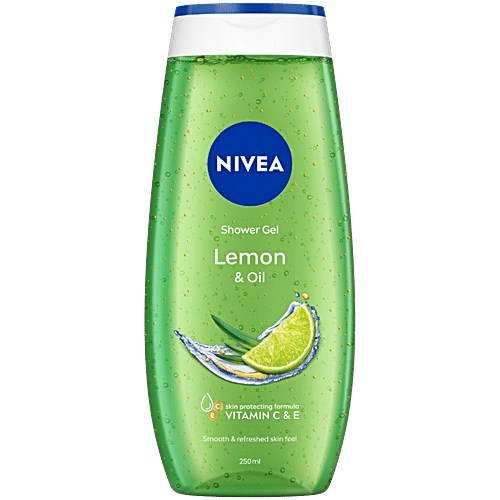 Nivea Lemon & Oil Shower Gel - With Refreshing Scent, pH Balanced, Moisturising, 250 ml  