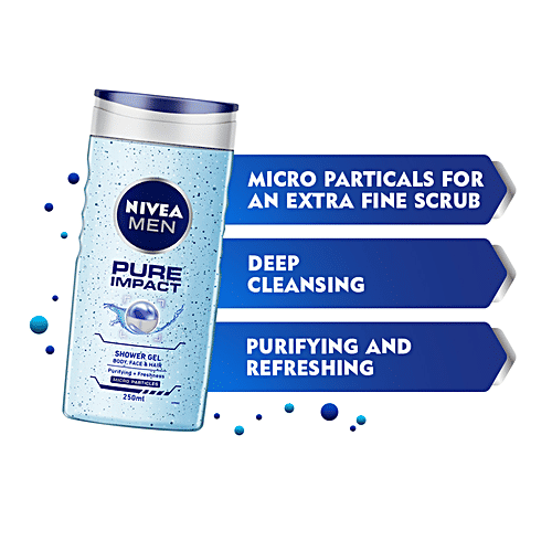 Buy Nivea Shower Gel Pure Impact For Men 250 Ml Online At Best Price of
