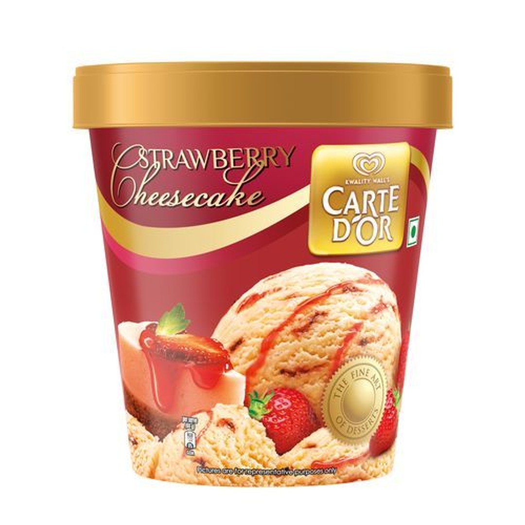 Buy Kwality Walls Frozen Dessert Strawberry Cheesecake Carte Dor 750 Ml