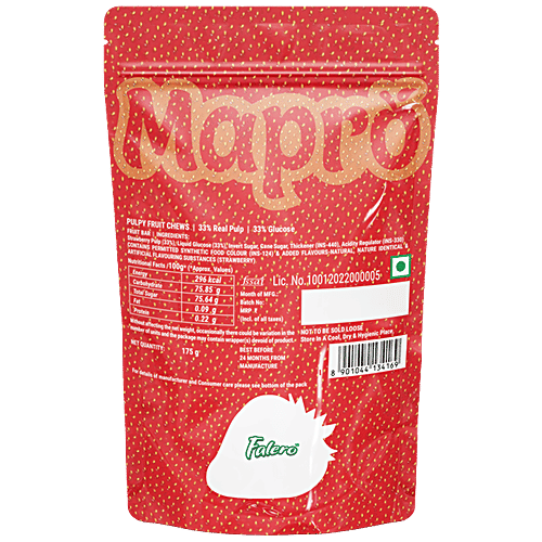 Mapro Falero Pulpy Fruit Chews - Strawberry, 175 g Pouch 