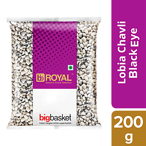 bb Royal Unpolished Black Eyes Peas / Lobia Dal, 200 g Pouch