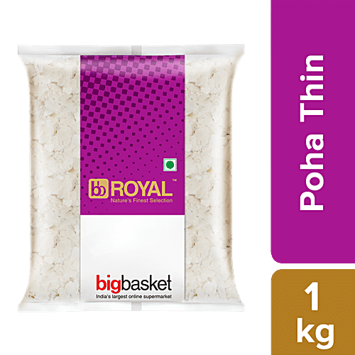 bb Royal Poha/Avalakki/Aval/Chivda - Thin, 1 kg Pouch 