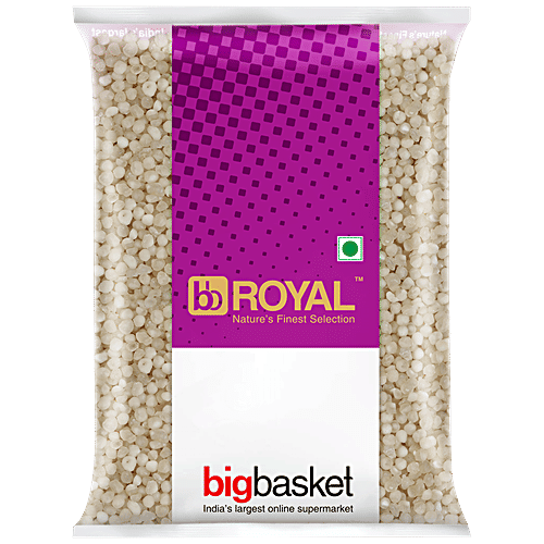 bb Royal Sabudana - White, Medium, 1 kg Pouch 