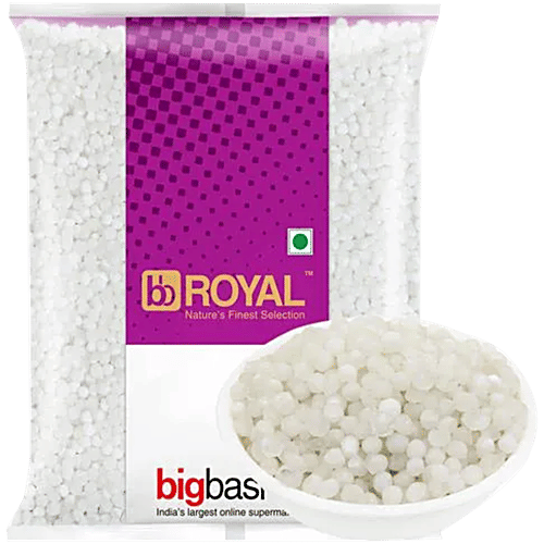 bb Royal Sabudana Small/Sabudana Barik, 1 kg Pouch Source of Protein & No Fat