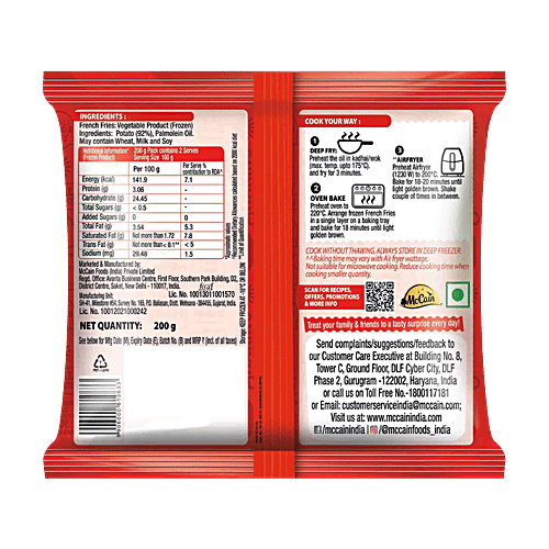 McCain French Fries, 200 g Pouch 
