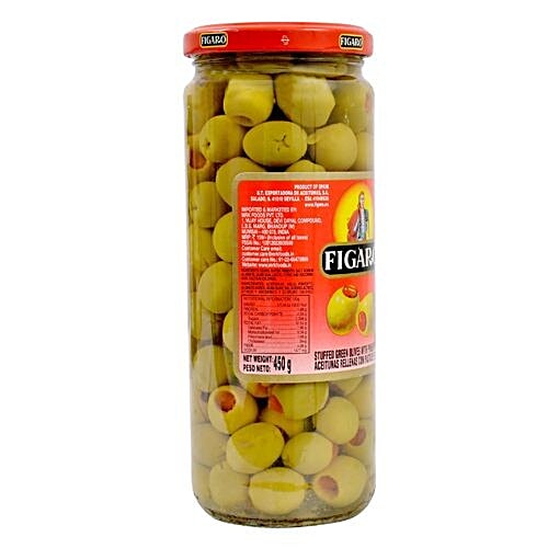 Figaro Olives - Stuffed With Pimiento Paste, 450 g  