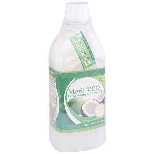 Merit Vco Coconut Oil - Extra Virgin, 500 ml Bottle No Cholesterol