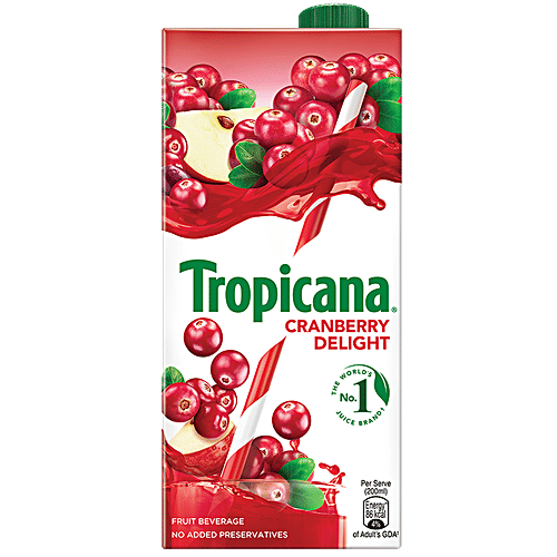 Buy Tropicana Fruit Juice Delight Cranberry 1 L Tetra Online At Best