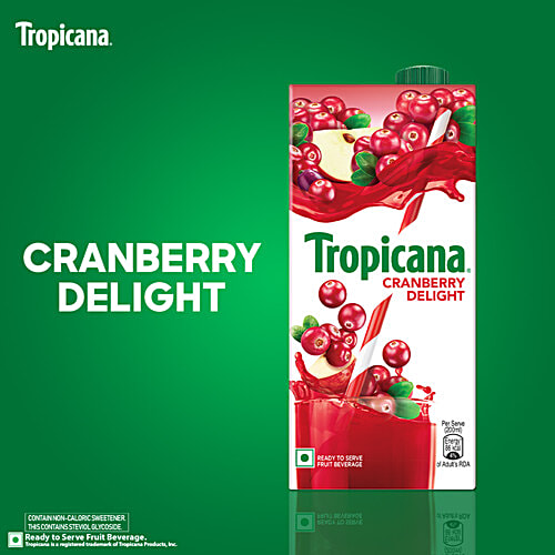 Tropicana Fruit Juice - Delight, Cranberry, 1 L Tetra 