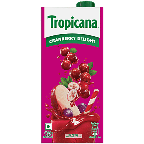 Tropicana Cranberry Delight Fruit Juice, 1 L