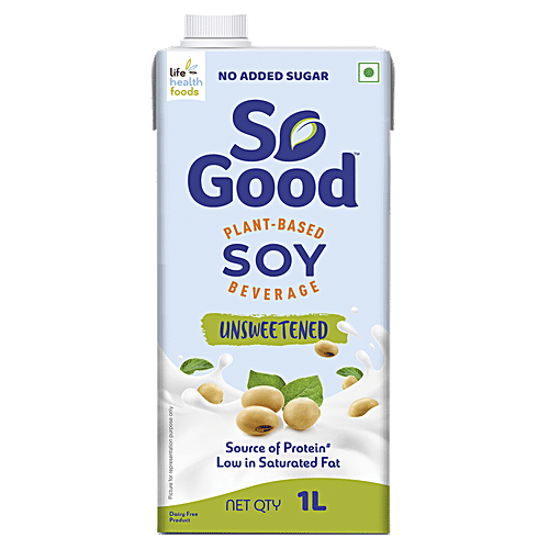 So Good Soy Milk - Unsweetened, 1 L  
