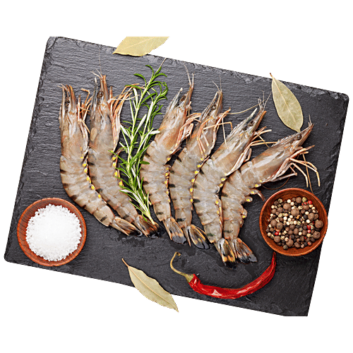 Buy fresho! Tiger Prawns Large, Unpeeled, 40 To 50 pcs Online at Best