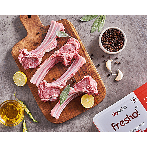 Fresho Mutton - Chop, 6-8 pcs, Antibiotic Residue-Free, Growth Hormone-Free, 500 g  