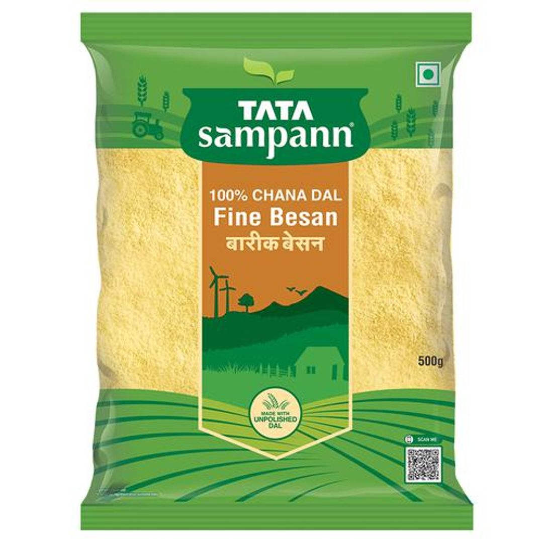 Tata Sampann Fine Besan/Kadale Hittu - 100% Chana Dal, 500 g 