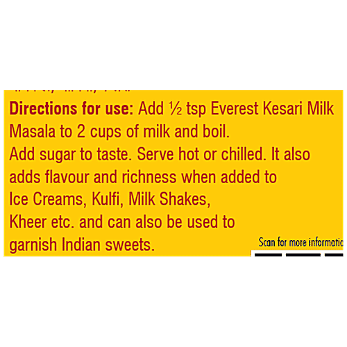 Everest Kesari Milk Masala, 100 g Bottle No Cholestrol & Trans Fat