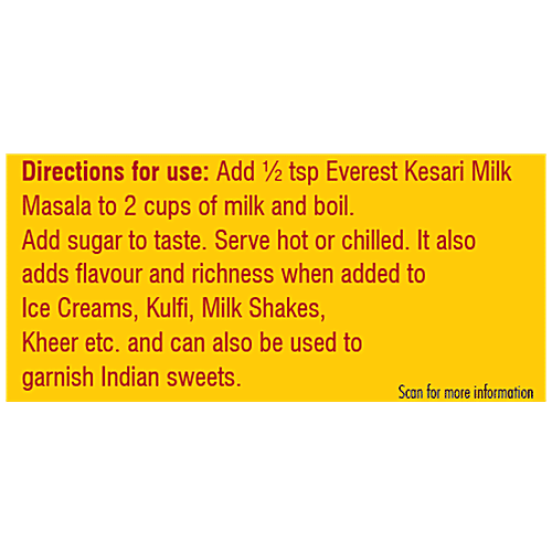 Everest Kesari Milk Masala, 10 g Bottle No Cholestrol & Trans Fat