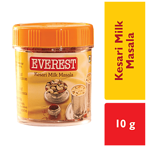 Everest Kesari Milk Masala, 10 g Bottle No Cholestrol & Trans Fat