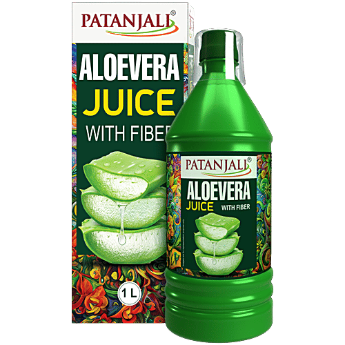 Patanjali Aloe Vera Juice, 1 L  With Fibre, Immunity Booster, For Digestive Health