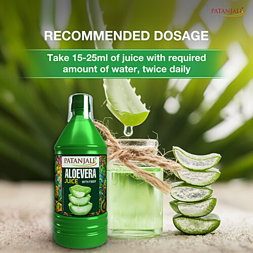 Patanjali Aloe Vera Juice, 1 L  With Fibre, Immunity Booster, For Digestive Health