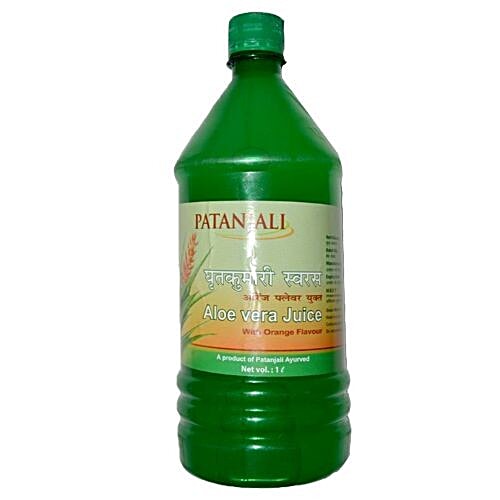 Patanjali Juice - Aloe Vera, Orange, 1 L Bottle 