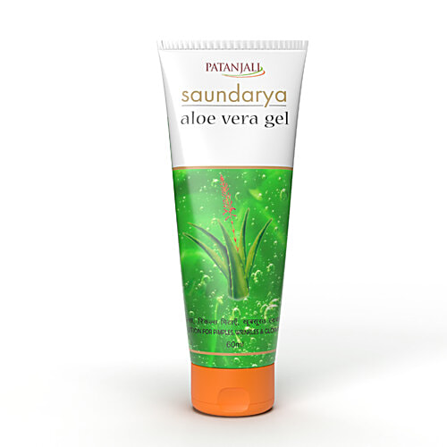 Patanjali Saundarya Aloe Vera Gel, 60 ml  Cleanse Deeply, Removes Dead Skin Cells & Dirt