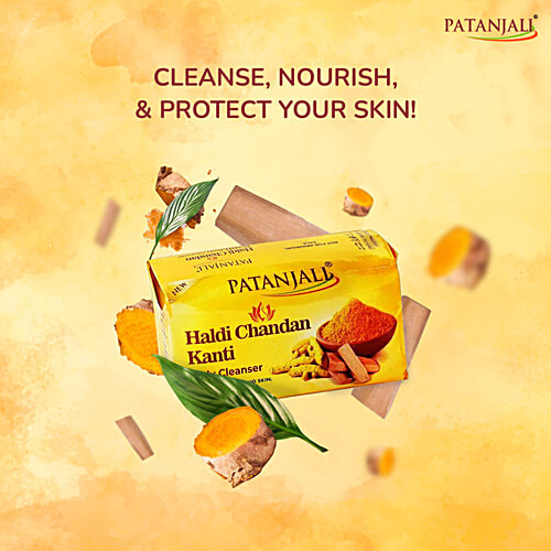 Patanjali Haldi - Chandan Kanti Body Cleanser, 75 g  