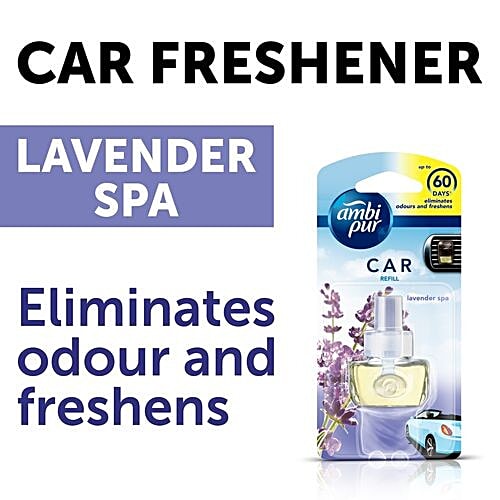 Ambi pur Car Air Freshener - Aromatherapy Lavender Spa Refill, 7.5 ml  