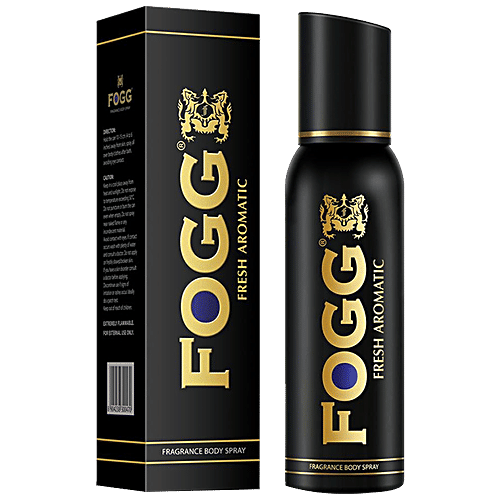 Fogg  Black Series Fresh Aqua Perfume Body Spray - For Men, Long Lasting & No Gas Deodorant, 120 ml  